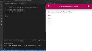 How to use Angular Material theme colors in stylesheet