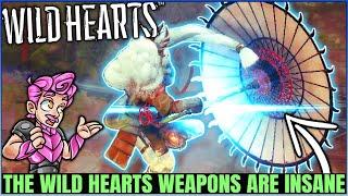 ALL Wild Hearts Weapons - Moveset Showcase & Gameplay - Katana Umbrella & Bow - Wild Hearts!