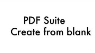 PDF Suite Create from blank