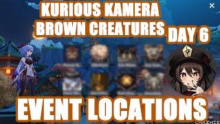 [Genshin Impact] Kurious Kamera Day 6 - Brown Creatures Locations Genshin Impact