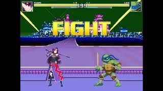 NICK54222 MUGEN: Yuuki (me) VS CvTW Leonardo (Capcom VS The World)