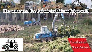 Forstbetrieb Florian Büchner mit Mannschaft bei mir im Wald; Rottne H21; Rottne F15; Scania V8 uvm.