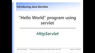 Video #6 First Program Hello World program using Http Servlet in Eclipse