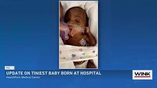 Smallest baby born at HealthPark Medical Center off ventilator