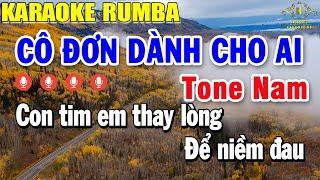 Karaoke Cô Đơn Dành Cho Ai Rumba Tone Nam ( A#m ) Nhạc Sống | Karaoke Nhạc Trẻ Rumba | Trọng Hiếu
