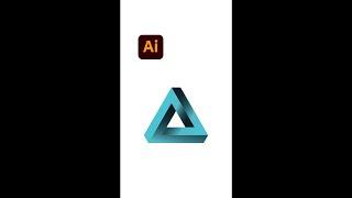 Symmetric 3D logo illustration  - Adobe Illustrator tips #shorts - Graphic Design