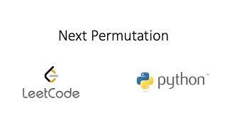 Leetcode - Next Permutation (Python)