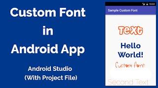 How to use Custom Font in Android App - Android Studio 2.0