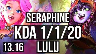 SERAPHINE & Twitch vs LULU & Zeri (SUP) | 1/1/20, 65% winrate | EUW Challenger | 13.16