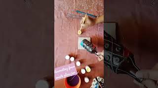 Recreation of waste medicine glass jar to colourfull jar  #shortsvideo #likeshareandsubscribe ️