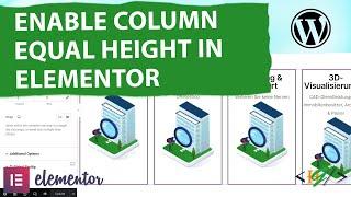 How to Enable Column Equal Column using Align Items Setting in Elementor WordPress