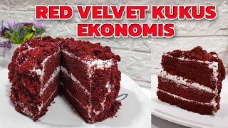 KUE RED VELVET KUKUS 4 TELUR LEMBUT DAN ENAK