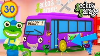 Bobby the Bus Parts | Gecko's Garage | Educational Videos For Toddlers | Bus Video For Kids