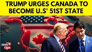 Donald Trump Reacts to Trudeau's Exit, Pushes for US Merger | Canada To Merge With US? | N18G