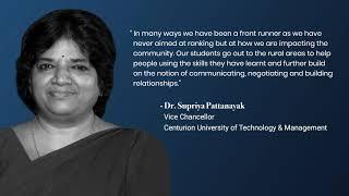 Dr. Supriya Pattanayak, Vice Chancellor, Centurion University of Technology and Management