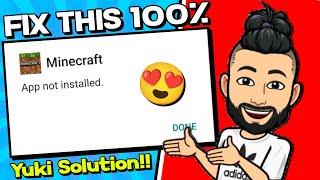 FIX APP NOT INSTALLED PROBLEM 100% | MINECRAFT NOT INSTALLED