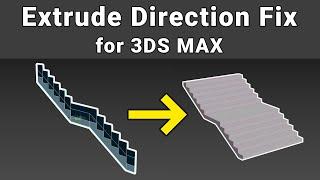 Solved: How to fix line extrude wrong direction in 3DS MAX.