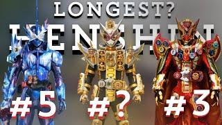 Which Kamen Rider Has The Longest Henshin???