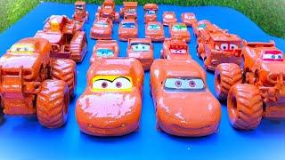 Clean up muddy minicars & disney pixar car convoys! Play in the garden