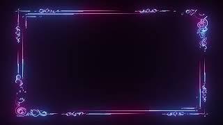 Neon Frame Background, Red Blue Color Border Motion Background Loop | Free Stock Footage download