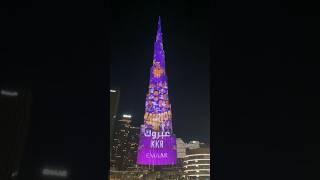 Burj Khalifa turns purple to wish Kolkata Knight Riders | #KnightsTV | TATA IPL 2024