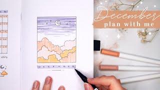 december 2022 bullet journal setup | plan with me | cute & simple cloud theme 