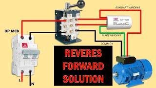 single phase motor reverse forward connection wiring diagram - how to reverse forward motor wiring
