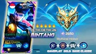 CLAUDE SOLO RANK 24JAM SANGAT MENGUJI MENTAL / BEST BUILD / MOBILELEGENDS