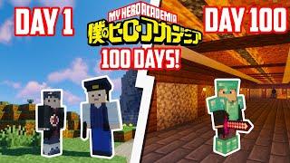 I Survived 100 Days in My Hero Academia Minecraft Mod.. This is What Happened!