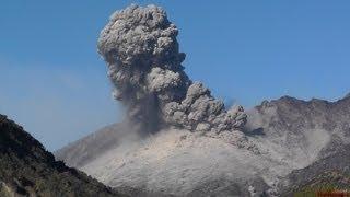 Explosive Vulcanian Eruption and Small Pyroclastic Flow, Sakurajima Volcano, Japan