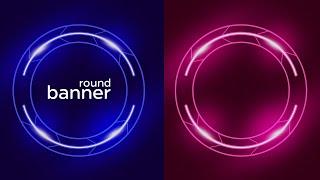 Neon Banner Design | illustrator with photoshop