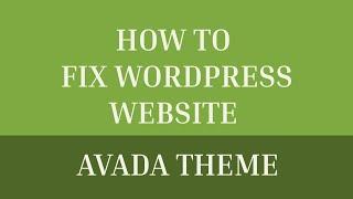 How to Customize Wordpress website - Avada Theme Customization