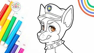 PAW Patrol the Movie Drawing Tutorial | How to Draw PAW Patrol Chase Tutorial 