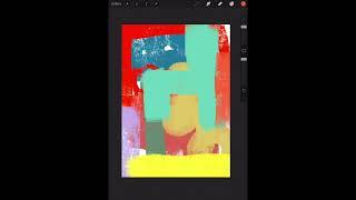 Easy Beginner Abstract Art Painting with Procreate App | Satisfying Digital Abstract Art on iPad