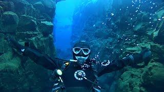 Diving Silfra, Iceland! (4K)