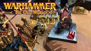 Warhammer the Old World Tomb Kings Vs Dark Elves Tournament Battle Report Rnd 2