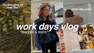 working mom vlog ‍ work days, new workout gear, meal kits, & junk journaling!