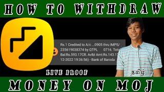 how to withdraw money on moj | live proof | how to earn on moj app | tamil.