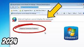Fix Internet Explorer Cannot Display the Webpage - Diagnose connection problems Error in Windows 7