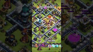 30% of base cleared by superwizard#coc#trending#shorts#th13#superwizardattack#bestattackstrategies