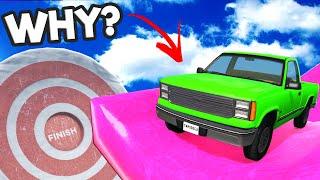 This EXTREME Carkour Ramp Jump EXPLODED Our Trucks in BeamNG Drive Mods!