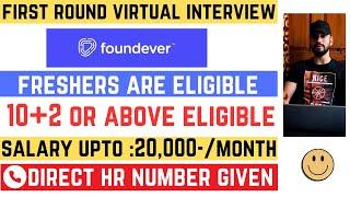 Foundever First Round Virtual Interview | 12th Pass Jobs | Freshers Job | Karrar Hussain Jobs 2024