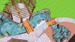 3d Waterfall Design Google Sketchup