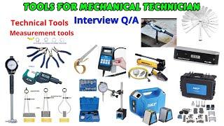 TOOLS FOR MECHANICAL TECHNICIAN |INTERVIEW Q&A | OIL AND GAS TOOLS‍‍