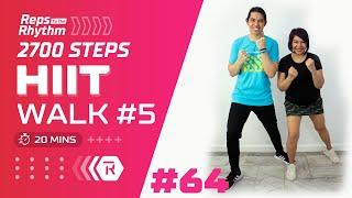 FUN HIIT WALK 20 Min • BURN FAT • HIIT Walk #5  • Walking Workout #64 • Keoni Tamayo