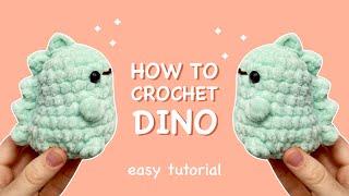 Beginner tutorial: How to Crochet BABY DINOSAUR | Easy amigurumi for beginner