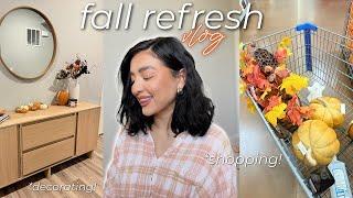 FALL REFRESH VLOG (SHOPPING, DECORATING, BROOKLINEN HAUL)