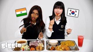 Korean vs Indian Teen SWAP THEIR SCHOOL LUNCH!