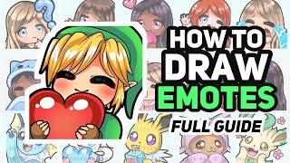 How to Draw EMOTES for Twitch: FULL Walkthrough Tutorial