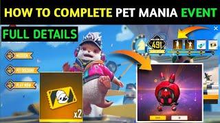 FREE FIRE PET MANIA EVENT || HOW TO COMPLETE PET MANIA EVENT || PET MANIA EVENT FULL DETAILS